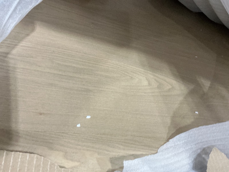 Photo 1 of ****BOX 1OF 2 ***********T4TREAM 63" Fluted Oval Dining Table for 4-6, Mid-Century Modern Kitchen Table with Thickened Edge & Semi-Cylindrical Base, Wood Table for Dining Room/Kitchen/Home Office, Natural Oak (Table Only)