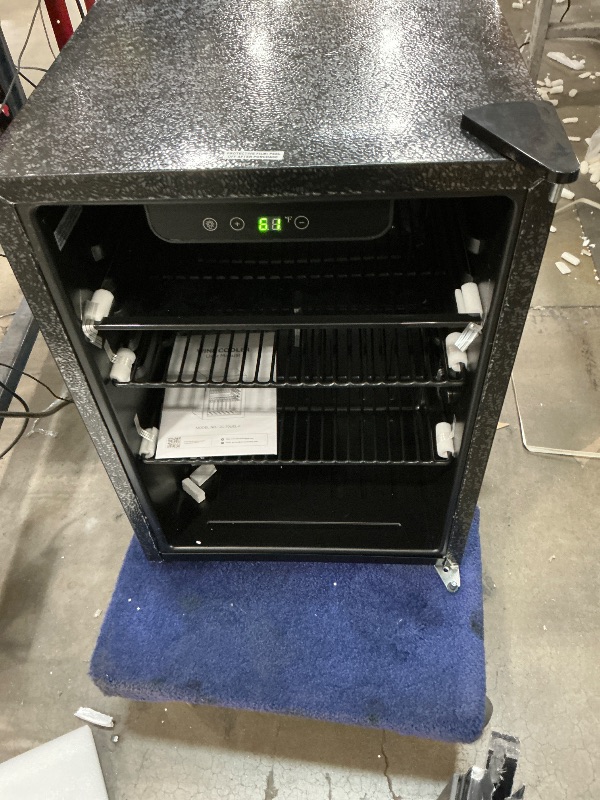 Photo 1 of ***DOOR IS UNHINGED CRACED WHERE DOOR HINGES AT SHOWN IN PIC**
Electactic 2.6 Cu.ft Beverage Refrigerator Cooler, 95 Can Mini Fridge Glass Door with Adjustable Shelves, Digital Temperature Display, Freestanding Small Drink Fridge for Home, Office or Bar(B