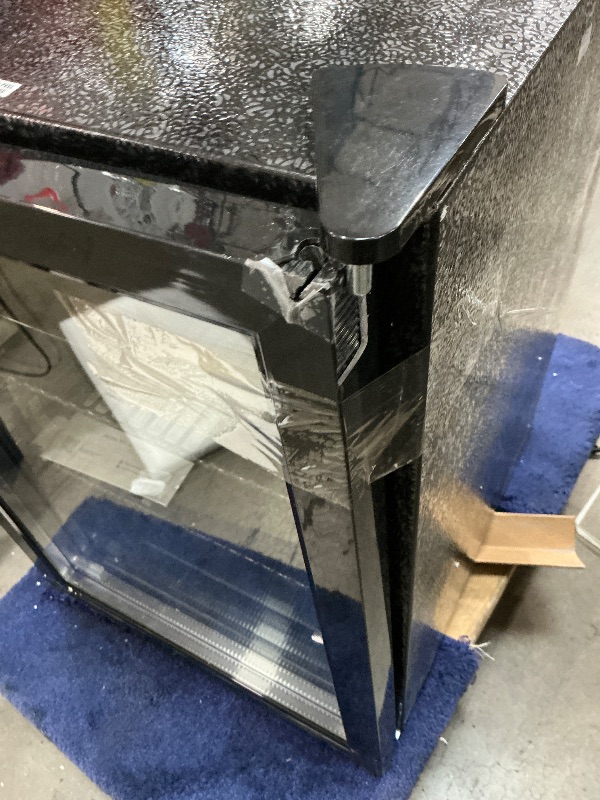 Photo 1 of ***DOOR IS UNHINGED CRACED WHERE DOOR HINGES AT SHOWN IN PIC**
Electactic 2.6 Cu.ft Beverage Refrigerator Cooler, 95 Can Mini Fridge Glass Door with Adjustable Shelves, Digital Temperature Display, Freestanding Small Drink Fridge for Home, Office or Bar(B