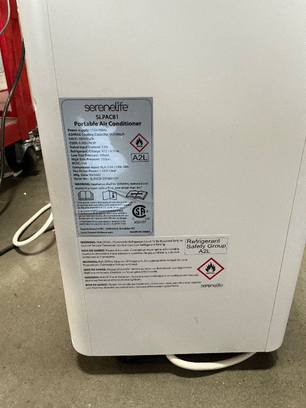 Photo 1 of **PLUGGED IN DOES NOT WORK**NO REMOTE**SereneLife 8000 BTU Portable Air Conditioner, Small AC Unit with Dehumidifier and Fan, Mini AC Unit with 350 Sq. Ft. Coverage, Timer Settings Up to 24 Hours and Window Mount Kit for Room