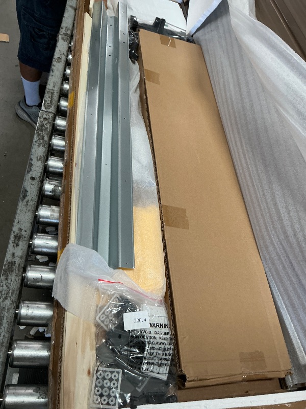 Photo 1 of **IN COMPLETE** SCRATCHES ON BRACKETS SHOWN IN PIC**
DWVO 8x6FT Outdoor Storage Shelter, Roomy Steel Tool Shed with Secure Entrances & Air Circulation for Patio, Lawn, and Backyard, Ideal for Storing Garden Gear, Lawn Tools, and Bikes, Brown