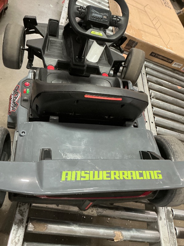 View 5 of ***ONE BATTERY ***NOT FULLY TESTED**
Blitzshark 24V Kids Go Kart 300W Drift Kart Powerful Electric Pedal Kart Outdoor Race Toy, with 2X150W Strong Motor, 7AH Big Battery, EVA Tires, Drift/Sports Mode, Brake Pedal, Length Adjustment, Gray