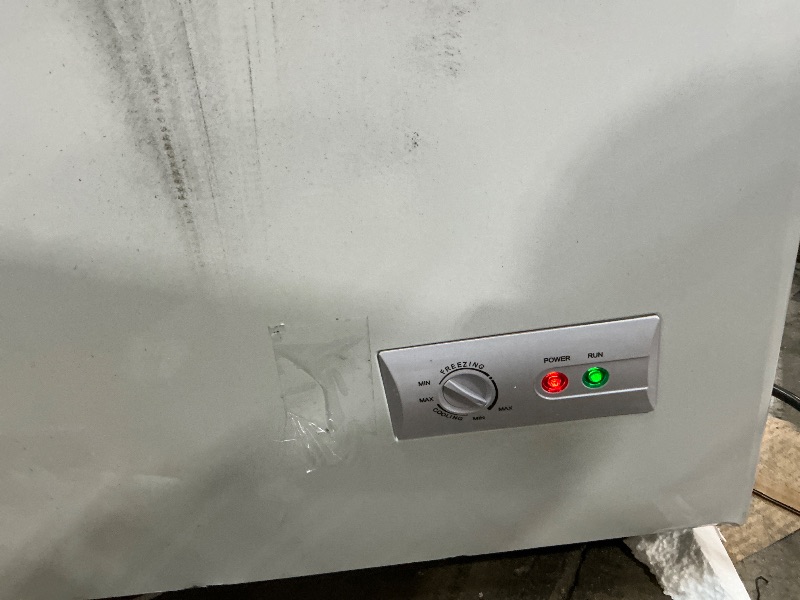 Photo 1 of  ***SOME DENTS & SCRATCHES SHOWN IN PIC**

KoolMore - MCF-12C Commercial Ice Cream Freezer Display Case, Glass Top Chest Freezer with 4 Storage