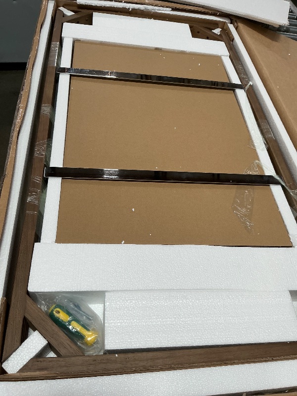 Photo 1 of **ONLY BOX 1 OF 2,   Missing Top Table Part****
VASAGLE MAEZO Collection - Extendable Dining Table for 4/6/8, Kitchen Table with Tapered Legs, Curved Transitions, for Dining Room, Kitchen, Home Office, Honey Brown UKDT090K01V1