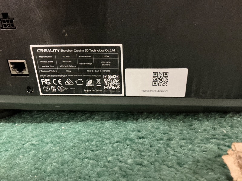 Photo 1 of ****PARTS ONLY******
Official Creality K2 Plus Combo 3D Printers, Multicolor Printing Machine Up to 16 Colors, 600mm/s High-Speed Printing, Dual AI Camera for Monitoring, 350x350x350mm Build Volume