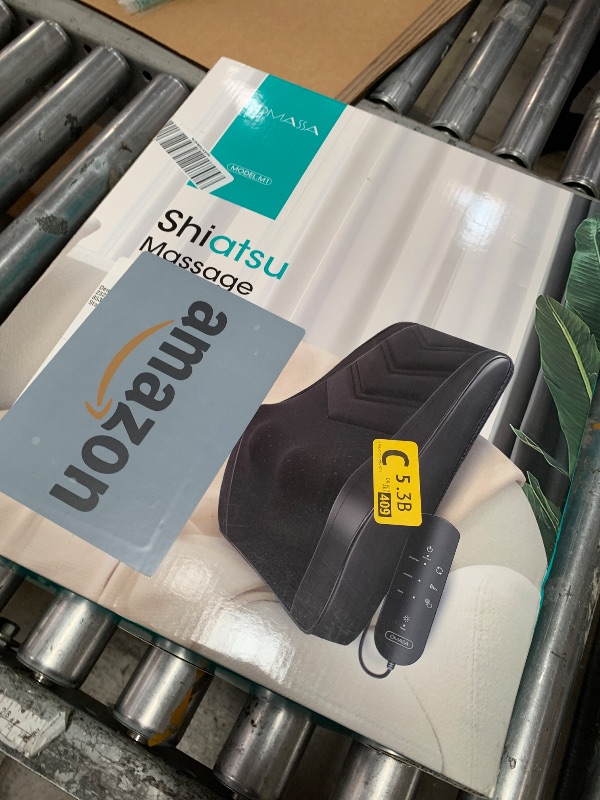 Photo 1 of ****************Missing power cable**************
OMASSA Shiatsu Neck Massager with Heat, 3D Kneading Back Massage Pillow for Pain Relief, Massagers for Neck and Back, Shoulder, Leg, Gifts for Men Women Mom Dad, Stress Relax at Home Office and Car