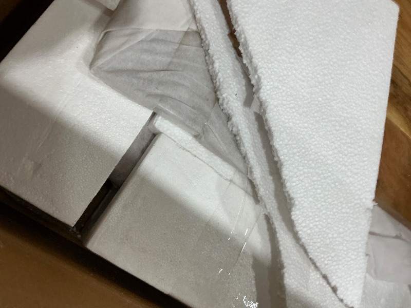 Photo 1 of **CORNER BROKEN SHOWN IN PIC **
Alpine 3-Tier Live Edge Console Table with Metal Frame – 48-Inch Solid Acacia Wood Entryway Table – Rustic Modern Industrial Sofa Table or Media Console by Alaterre Furniture (Natural Finish)