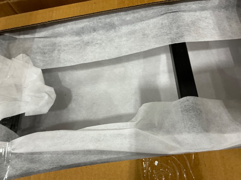 Photo 1 of **CORNER BROKEN SHOWN IN PIC **
Alpine 3-Tier Live Edge Console Table with Metal Frame – 48-Inch Solid Acacia Wood Entryway Table – Rustic Modern Industrial Sofa Table or Media Console by Alaterre Furniture (Natural Finish)