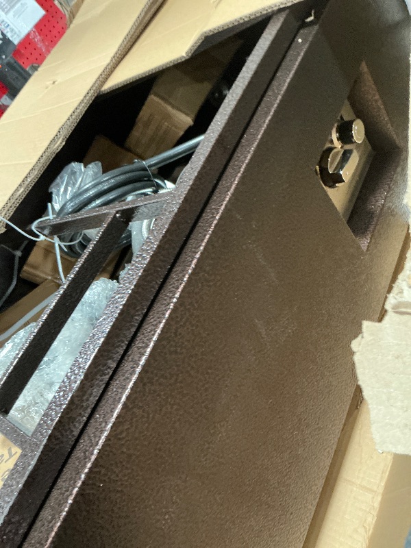 Photo 1 of ***dents missing hardware***56 in Propane Fire Pit Table with Ice Bucket?50000BTU Fire Table with 13 in Square Drink Ice Bucket Wind Guard, Fire Glass Beads & CSA Safety Certified Outdoor Firepit for Patio Garden