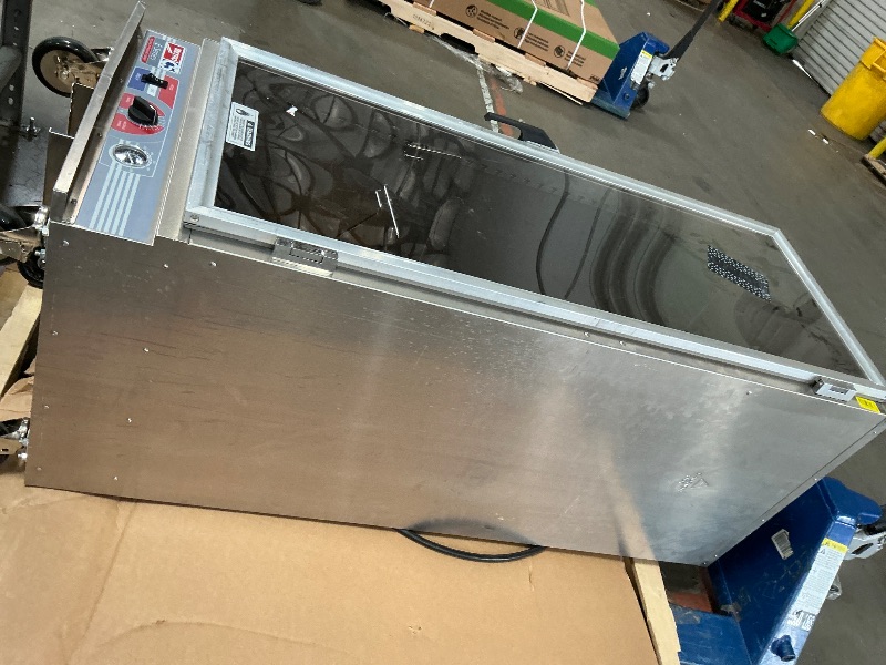 Photo 1 of ***UNABLE TO TEST DUR TO PLUG***
METRO C5 E-Series Non-Insulated Holding and Proofing Cabinet with Adjustable Universal Slides - 24 Food Pan Capacity - Full-Height, Easy-Open, Reversible Door - NSF and UL Listed