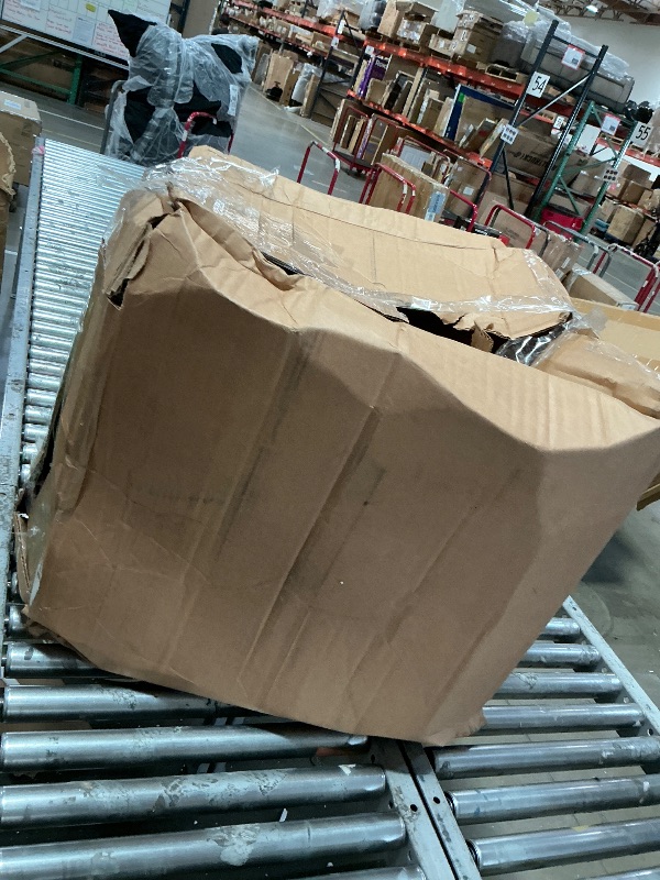 Photo 1 of **ITEM DAMAGE HAS A MINOR RIPS***Amazon Basics Ergonomic Executive Office Desk Chair with Lumbar Support, Flip-up Armrests, Adjustable Height, Cream Leather