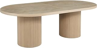 Photo 1 of **ONLY TOP TABLE ****
Dobby 90"-123" Extendable Oval Wooden Mid Century Modern Dining Table with Double Pedestal Base, Oval Dining Table for 6 People, Large Modern Dininig Room Table for Home, (Light Oak)
