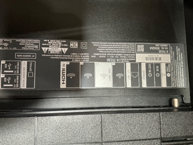 Photo 1 of **BROKEN SCREEN CRACKED STILL TURNS ON ****
Sony 75-Inch Class 4K Ultra HD BRAVIA 3 LED Smart TV with Google TV, Dolby Vision HDR, and Exclusive Features for PlayStation®5 (K-75S30)