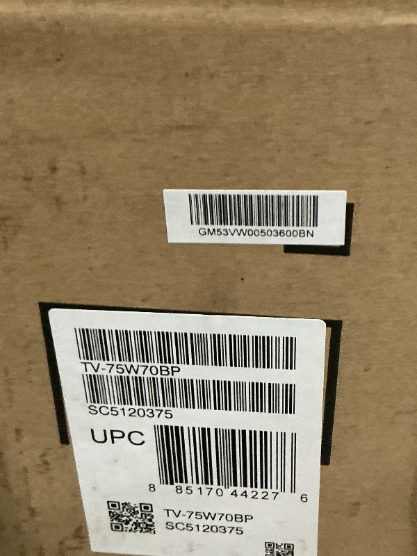 Photo 1 of **SCREEN IS HEAVILY DAMAGED**Panasonic W70 Series (2025 Model) 75" LED 4K Ultra HD Smart Fire TV, Press & Ask Alexa, Apple AirPlay, HDR10+, HDMI 2.1, and Bluetooth Support - 75W70BP