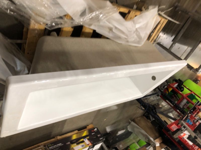 Photo 1 of *DAMAGE* ANZZI Illyrian AZ3272VNS 32" x 72" Soaker Acrylic Rectangle Drop-In Bathtub - Easy Installation - Smooth Glossy Ultra White Finish