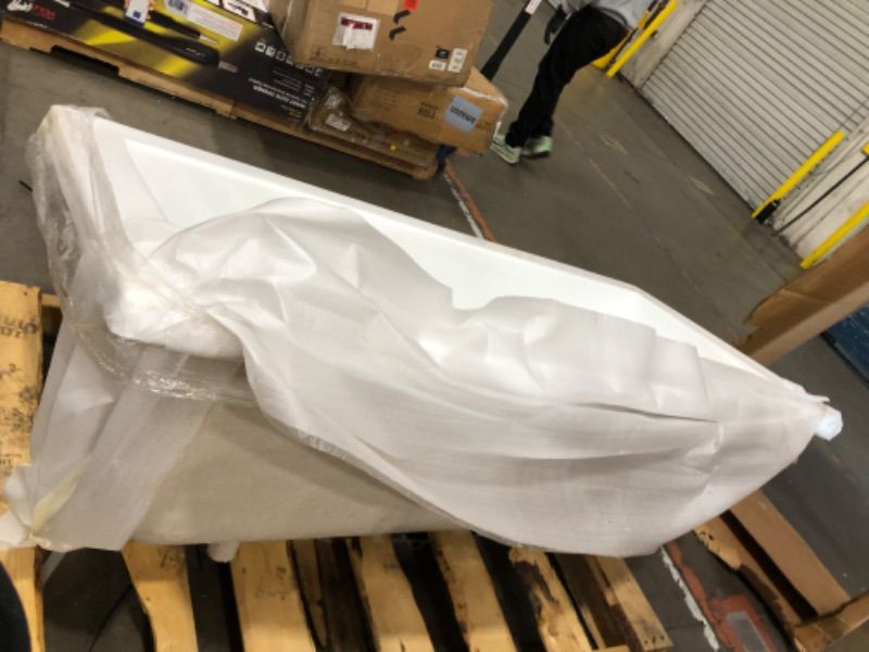 Photo 1 of *DAMAGE* ANZZI Illyrian AZ3272VNS 32" x 72" Soaker Acrylic Rectangle Drop-In Bathtub - Easy Installation - Smooth Glossy Ultra White Finish