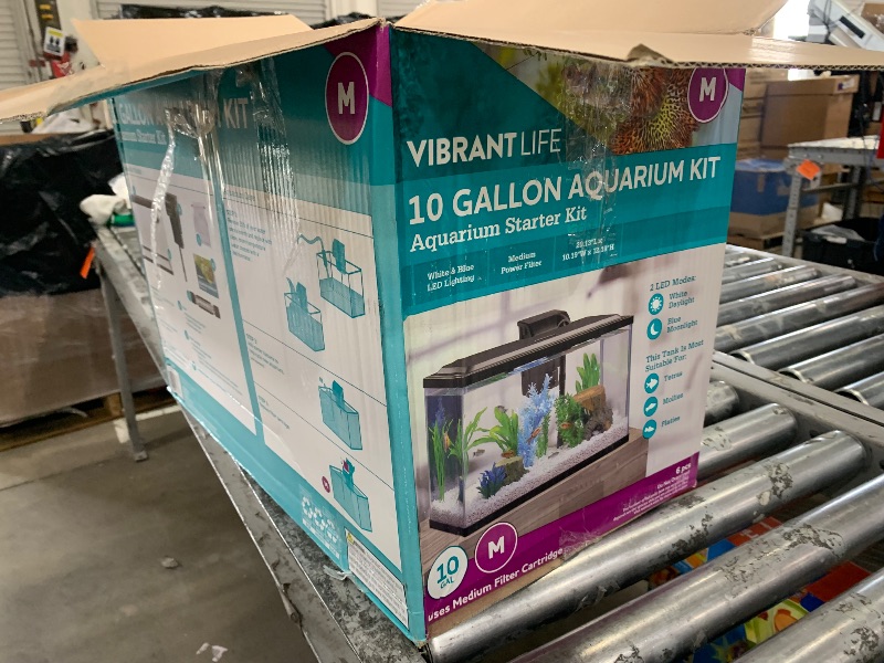 Photo 1 of ***missing hardware***Vibrant Life 10 Gallon Aquarium Starter Kit with Blue & White LED Lights