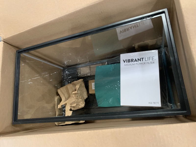 Photo 1 of ***missing hardware***Vibrant Life 10 Gallon Aquarium Starter Kit with Blue & White LED Lights