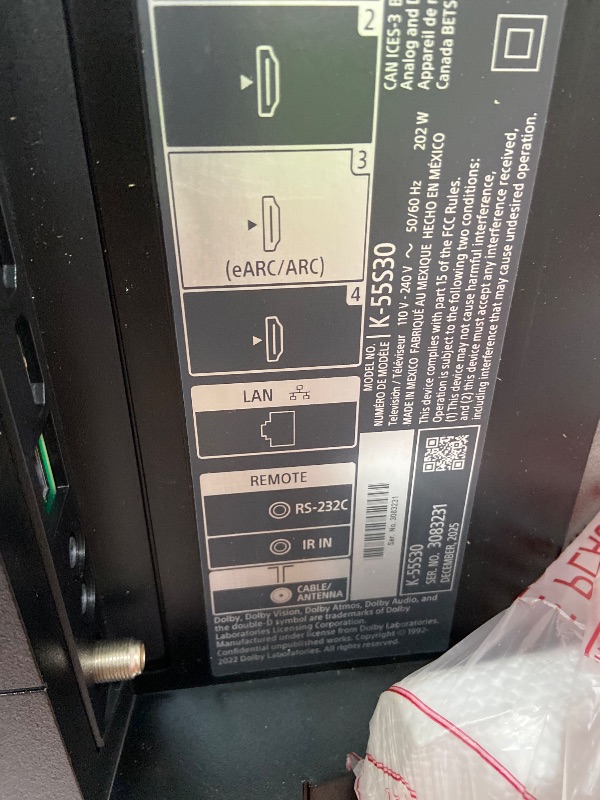 Photo 1 of (Turns on but Screen is Cracked)........Sony 55-Inch 4K Ultra HD BRAVIA 3 LED Smart TV with Google TV, LED Flat Screen, Dolby Vision HDR, Google TV, Exclusive PS5 Features, (K-55S30)