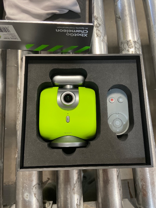 Photo 1 of **TRACKING FEATURE DOESNT WORK** XbotGo Chameleon AI Auto Sports Action Camera - 4K 60FPS Soccer Camera and Basketball Tracking Camera for Team Sports, Live Streaming, No Subscription, Works with iOS & Android (Lemon Green)