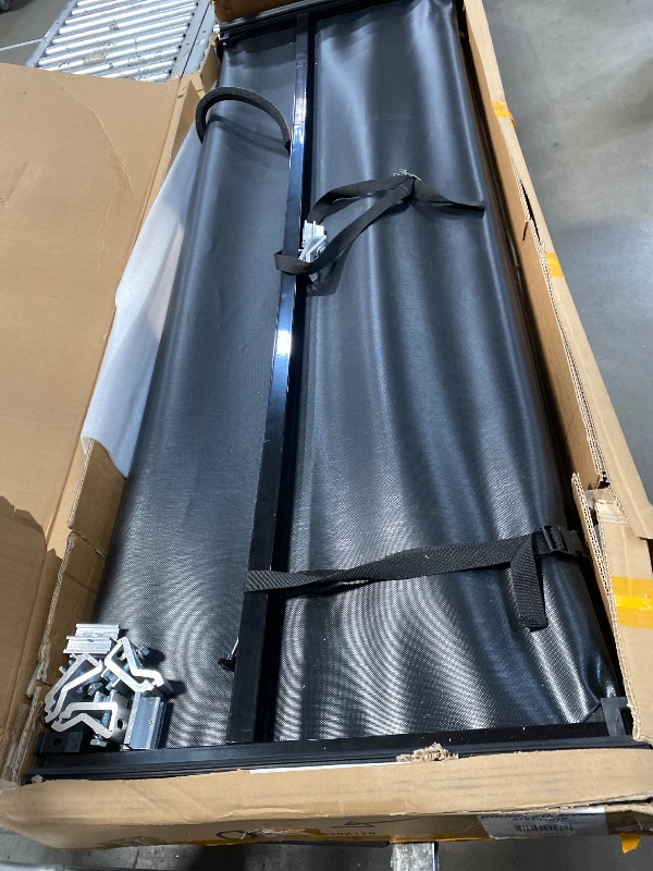 Photo 1 of ***Missing Hardware***Rough Country Hard Tri-Fold Tonneau Cover for Toyota Tundra (2022-2026) - Low-Profile Aluminum Truck Bed Cover, Fits 5'7 Bed w/Cargo MGMT