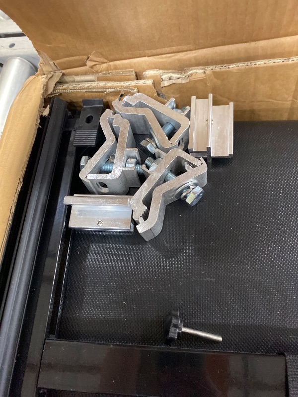 Photo 1 of ***Missing Hardware***Rough Country Hard Tri-Fold Tonneau Cover for Toyota Tundra (2022-2026) - Low-Profile Aluminum Truck Bed Cover, Fits 5'7 Bed w/Cargo MGMT