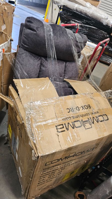 Photo 1 of **missing box 2 and hardware***COMHOMA Manual Recliner Couch?Fabric Reclining Sofa Chair with Cup Holders