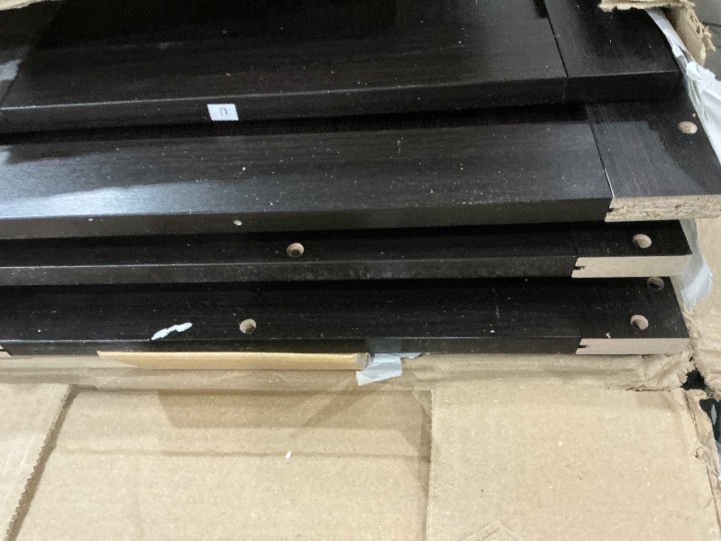 Photo 1 of ***CRAKED ON ONE DOOR SHOWN IN PIC ***UNKNOWN IF HARWARE IS INCLUDED***

Sauder Storage Cabinet/ Pantry cabinets, 29.61 " x D: 16.02 " x H: 71.50", Cinnamon Cherry finish