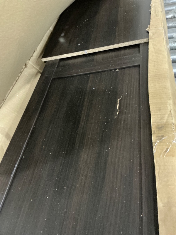 Photo 1 of ***CRAKED ON ONE DOOR SHOWN IN PIC ***UNKNOWN IF HARWARE IS INCLUDED***

Sauder Storage Cabinet/ Pantry cabinets, 29.61 " x D: 16.02 " x H: 71.50", Cinnamon Cherry finish