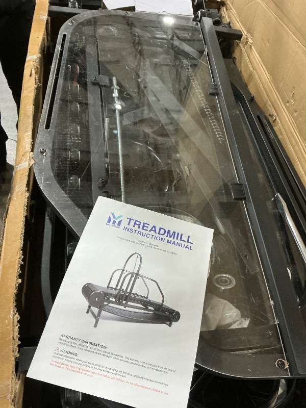 Photo 1 of **PRE USED UNSURE IF HARWARE IS MISSING***

Walking Pad with 15% 12-Level Auto Incline & Handle Bar, 450 lbs Capacity UI Screen, Rayspace 3.5HP Quiet Under Desk Treadmill, Speaker, APP & Remote Control, Treadmills for Home Hiking