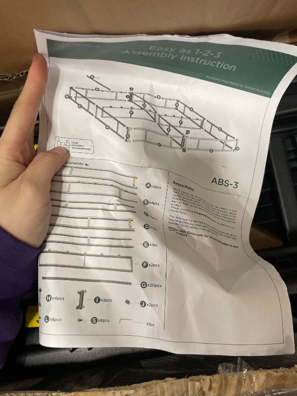 Photo 1 of **UNKNOWN IF MISSING HARDWARE**Zinus 9 Inch King Metal Smart Box Spring with Quick Assembly, Mattress Foundation, Strong Metal Frame, Easy Assembly