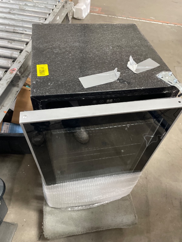 Photo 1 of **FRIDGE POWERS ON AND COOLS BUT THE DOOR IS BROKEN OFF**HIPOPLLER Mini Fridge for Bedroom, 1.78 cu.ft 110V Quiet Fridge with Lock, Small Silent Compact Refrigerator for Dorm RV Hotel Office, Noise Absorption, Black