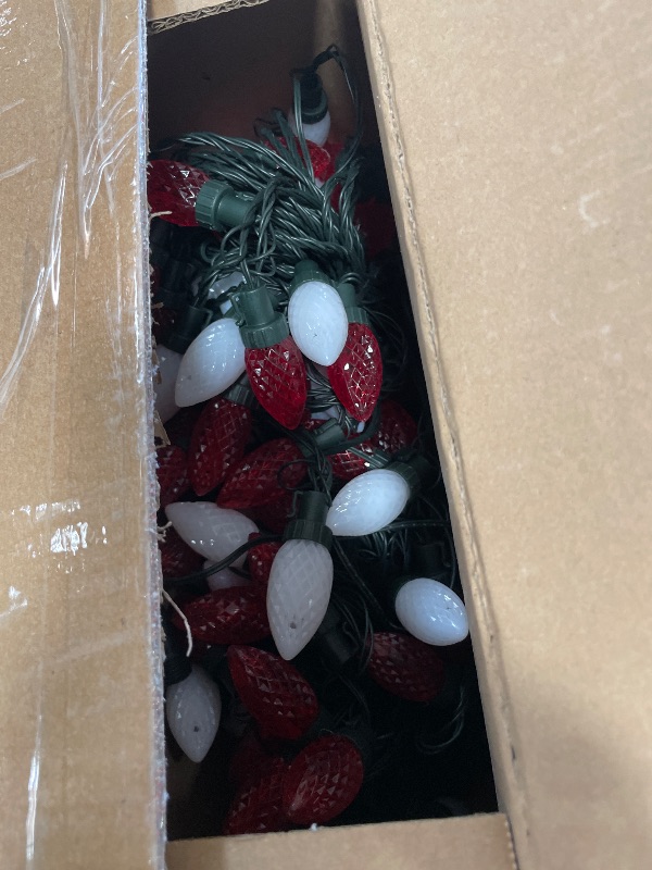View 3 of **ONLY THE LIGHTS**Pre-Lit Artificial Christmas Wreath 24Inch, Christmas Door Decorations Wreath with 50LED Warm Lights, Christmas Balls, Pine Needles, and Red Berries for Front Door Wall Windows X-mas Ornament