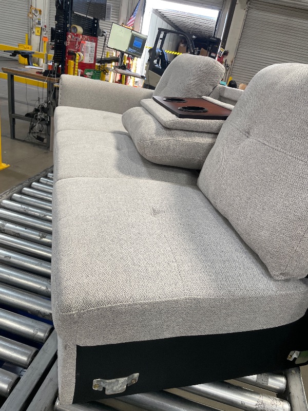 Photo 1 of **MISSING LEGS, MISSING 3 METAL BARS, COULD BEGREAT FOR A PLAYROOM**Partial set of couch, missing one section