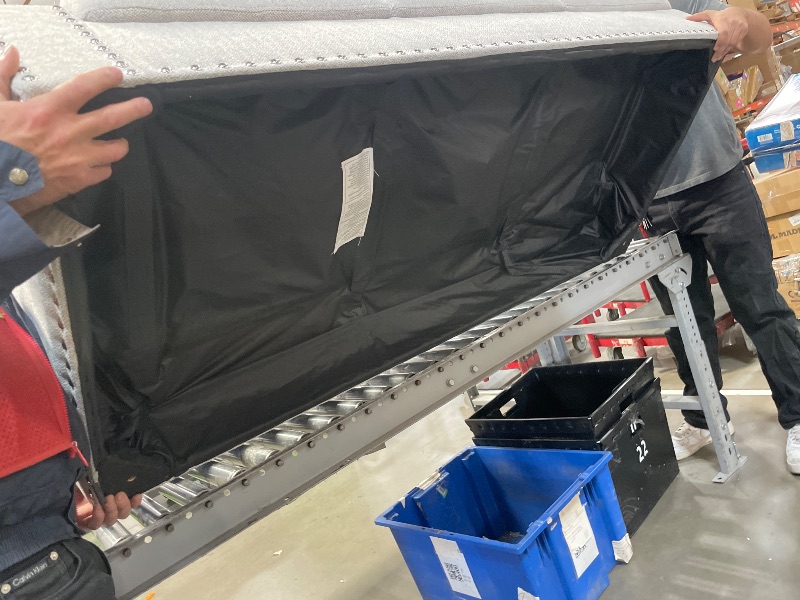 Photo 1 of **MISSING LEGS, MISSING 3 METAL BARS, COULD BEGREAT FOR A PLAYROOM**Partial set of couch, missing one section