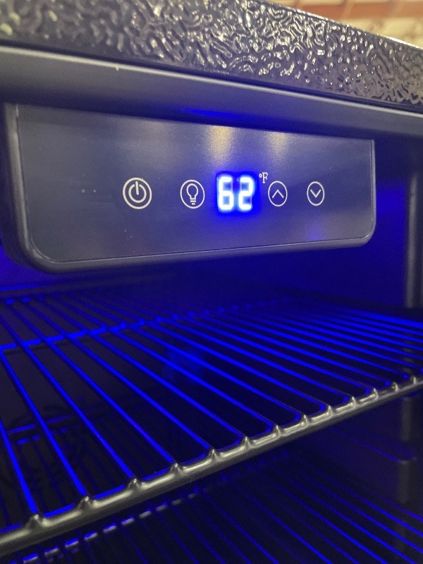 Photo 1 of (Smoking from Back wiring when plug in).........Honeywell Beverage Refrigerator and Cooler, 116 Can Mini Fridge with Glass Door for Soda Beer or Wine for Office or Bar with Adjustable Removable Shelving, Commercial Grade