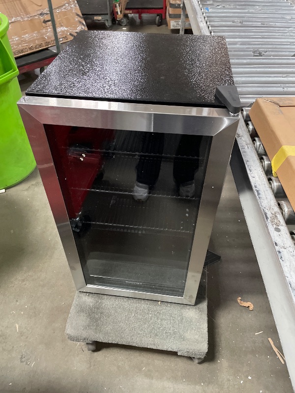 Photo 1 of (Smoking from Back wiring when plug in).........Honeywell Beverage Refrigerator and Cooler, 116 Can Mini Fridge with Glass Door for Soda Beer or Wine for Office or Bar with Adjustable Removable Shelving, Commercial Grade
