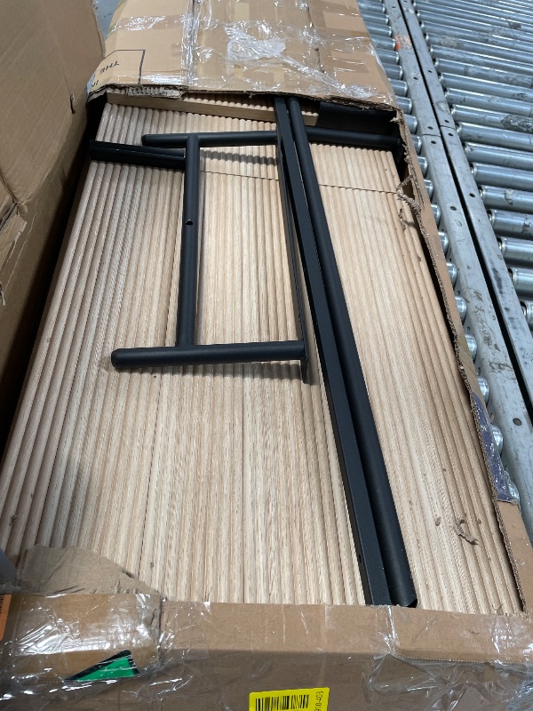 Photo 1 of ***Damaged Doors***
Walker Edison Reema Fluted 4-Door Kitchen Sideboard Buffet Console, 69 Inch, Coastal Oak