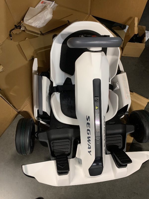 Photo 1 of (MISSING BACK WHEELS AND CHARGER) Segway Gokart Kit2 - Immersive Electric Go-Kart Racing Experience with 360 Haptic Feedback, Auto-Centering Steering, Adjustable Chassis | Compatible with Ninebot S, S2, and S Max (Sold Separately)