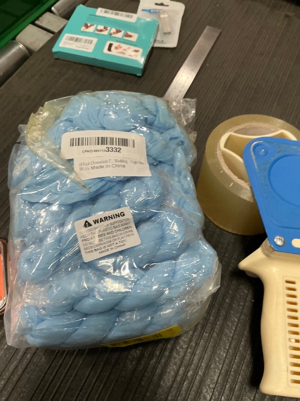 Photo 1 of 10 Pack Light Blue Cheesecloth Table Runner 17x108 Inch Boho Gauze Cheese Cloth Table Runners for Wedding Party Baby Shower Birthday Home Decor