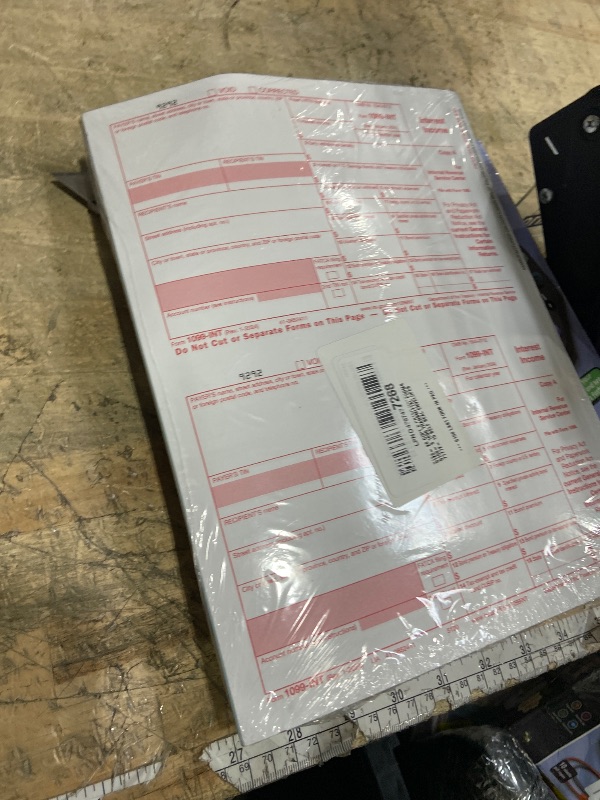 Photo 1 of 1099 INT Interest Tax Forms Set 4 Part 10 Pack for 2025 And Self-Seal envelopes. Kit For 10 Vendors, Laser Forms Designed for QuickBooks and Accounting Software