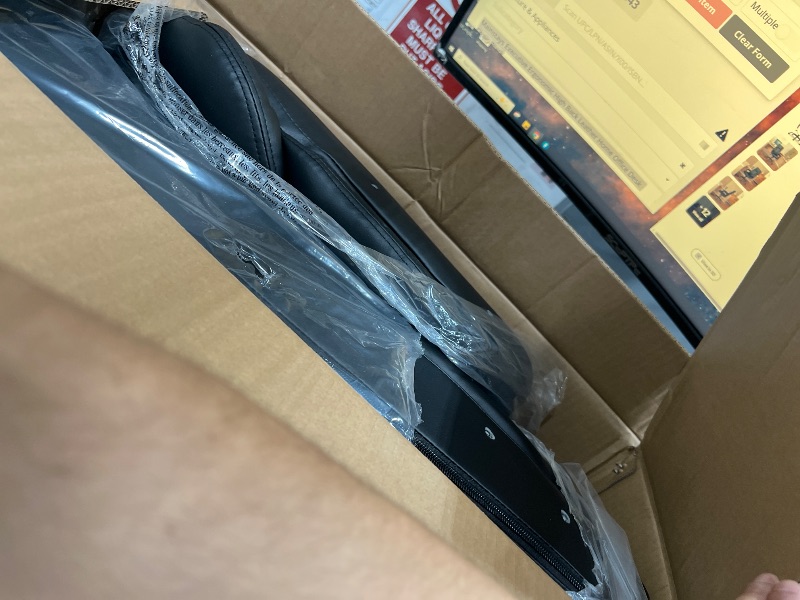 Photo 1 of ***************FOR PARTS ONLY- MISSING THE LEGS/WHEELS************
Mainstays Executive Ergonomic High Back Leather Home Office Desk Chair, Black