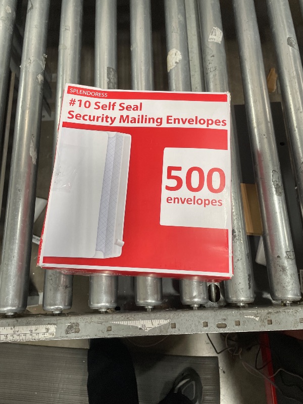 Photo 1 of #10 Envelopes Letter Size Self Seal | 500 Business Mailing Security Peel and Sealing Envelope | 100% Tinted | no 10 White Windowless Legal Regular Plain Envelops Pack | 4-1/8 x 9-1/2 Inches | 24 LB
