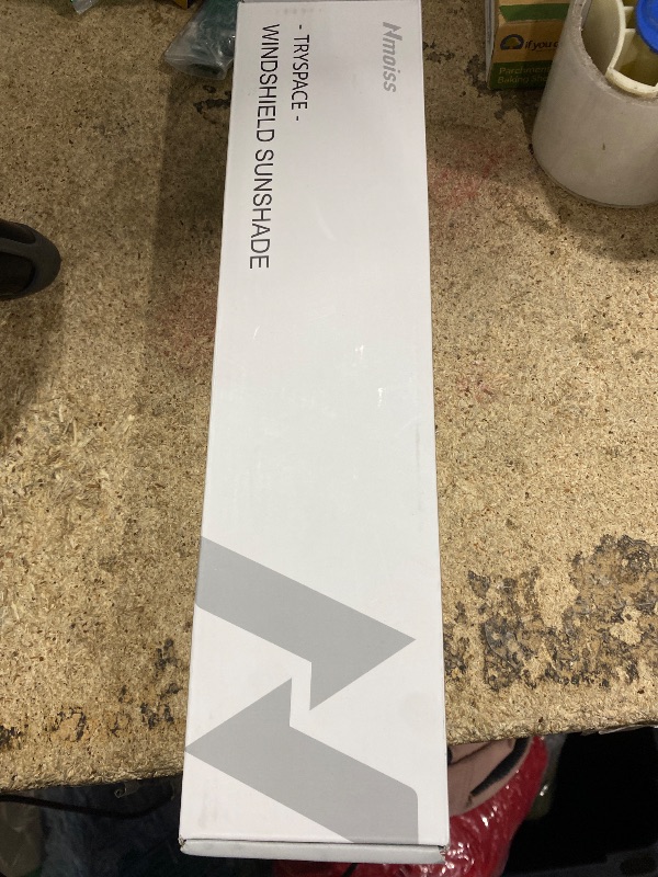 Photo 1 of [Upgraded] Nmoiss Windshield Sun Shade Umbrella - [Vinyl Coating Heat Shield] Protect Car from Sun Rays & Heat Damage Keep Cool and Protect Interior, Spring Structure Edge Medium 56" L x 31" W