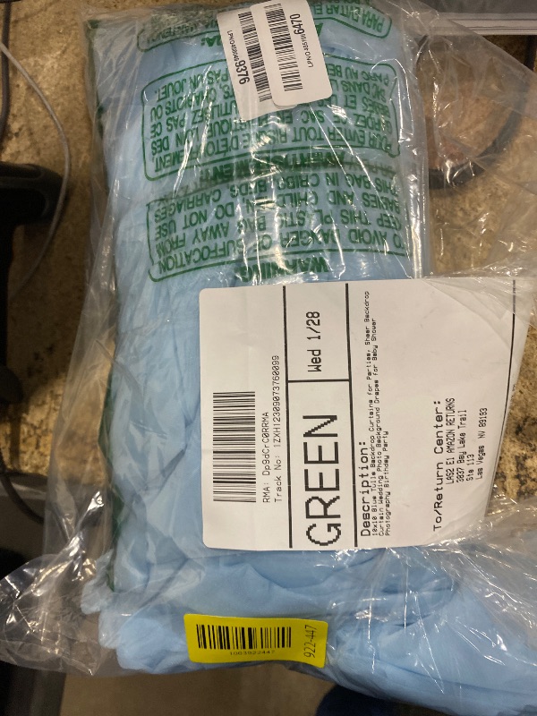 Photo 1 of 10x10 Blue Tulle Backdrop Curtains for Parties, Sheer Backdrop Curtain Wedding Photo Background Drapes for Baby Shower Photography Birthday Party