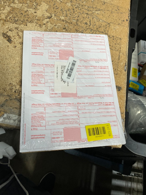 Photo 1 of 1099 NEC Tax Forms 2025 with Envelopes, 4 Part 15 Pack Tax Forms Kit and 15 Self-Seal Envelopes –Great for QuickBooks and Accounting Software, Value Pack for Business - Made in The USA - 15-Pack