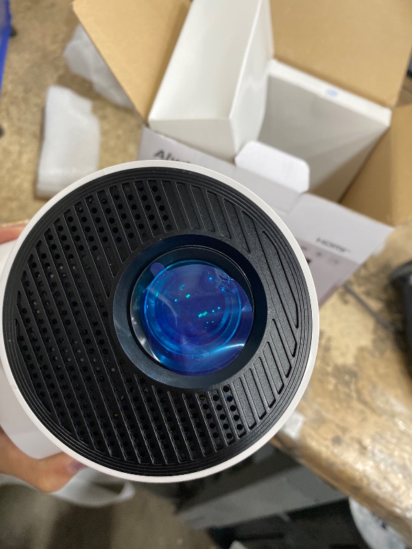 Photo 1 of ?Electric Focus?Mini Projector with WiFi 6 and Bluetooth 5.4, Smart Portable Projector 4k Support, 5W Soundbase Speaker, Auto Keystone 180° Rotation, Home Outdoor Movie Proyector HY300Ultra
