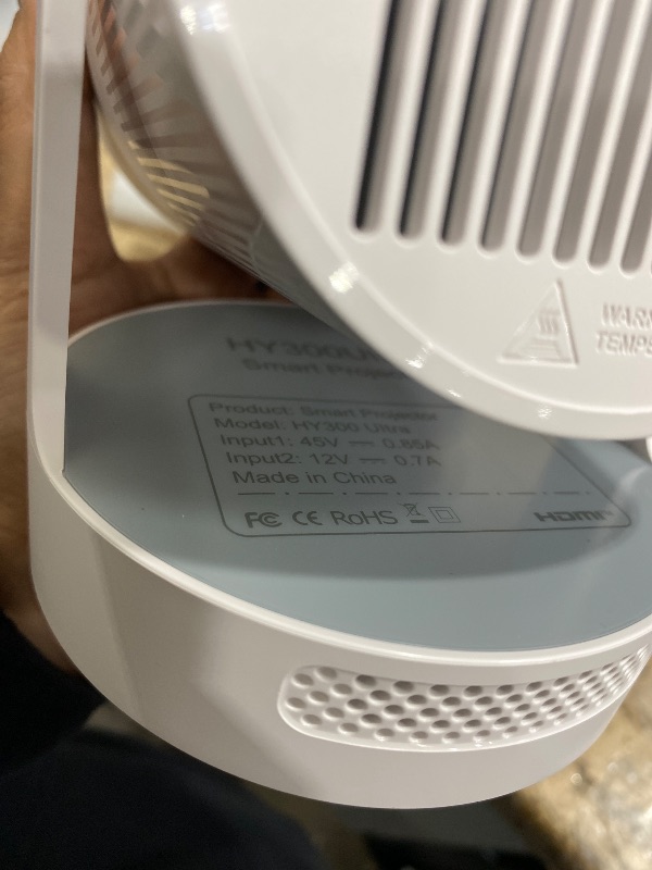 Photo 1 of ?Electric Focus?Mini Projector with WiFi 6 and Bluetooth 5.4, Smart Portable Projector 4k Support, 5W Soundbase Speaker, Auto Keystone 180° Rotation, Home Outdoor Movie Proyector HY300Ultra