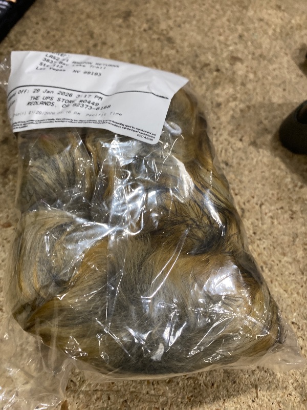 Photo 1 of 12 Pieces Faux Fur Pom Pom Balls Fur Fluffy with Elastic Loop for Hats Shoes Scarves Gloves Scarves Bag Key Chain Charms Accessories (Faux Mink Fur Color)