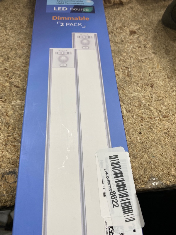 Photo 1 of 13inch Under Cabinet Lighting, 3200mAh Rechargeable Motion Sensor Light Indoor, LED Battery Operated Cabinet Lights, Dimmable Closet Light, Wireless Under Counter Lights for Kitchen (2pack)